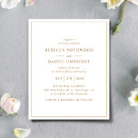 Budget Gold Minimalist Simple Wedding Invitation<br><div class="desc">This elegant invitation from our Gold Minimalist Wedding collection features a simple design paired with a modern script font. Perfect for any season. To make advance changes,  select Personalise -> Edit using Design tool.</div>