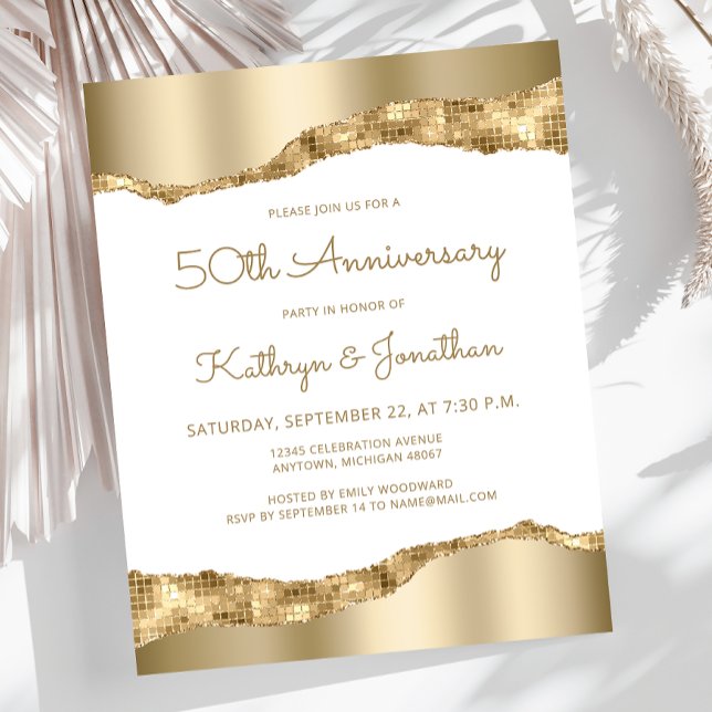 Budget Gold Mirror Foil 50th Anniversary Invite (Creator Uploaded)