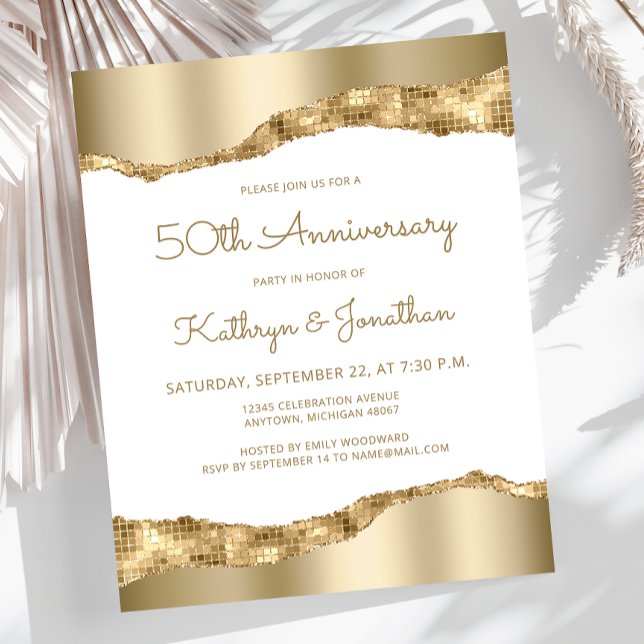 Budget Gold Mirror Foil 50th Anniversary Invite (Creator Uploaded)