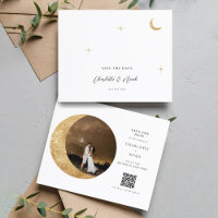 BUDGET Gold Moon Stars Photo QR Code Wedding