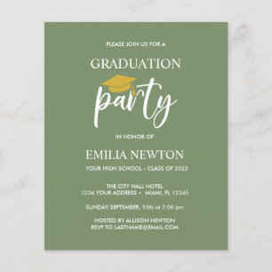 Budget Gold Tassel Graduation Cap Sage Party