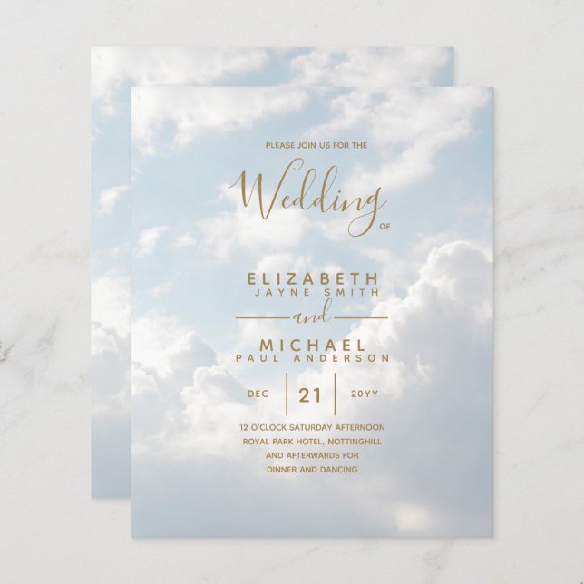 BUDGET Gold Text Monochrome Double-Sided Elegant (Front/Back)