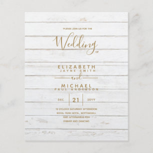 BUDGET Gold Text Monochrome Double-Sided Elegant Flyer