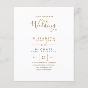 BUDGET Gold Text Monochrome Double-Sided Elegant Flyer