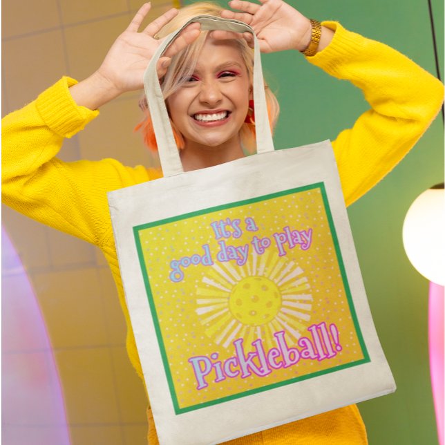 Budget Good Day To Play Pickleball  Tote Bag (Very fun pickleball tote bag!)