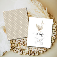 BUDGET Goose Gender Neutral Baby Shower Invitation