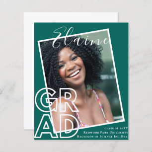 BUDGET GRAD Overlay PHOTO Graduation Announcement