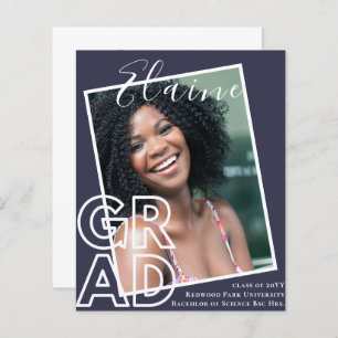 BUDGET GRAD Overlay PHOTO Graduation Announcement