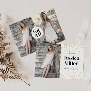 Budget GRAD Photo Graduation Announcement Card
