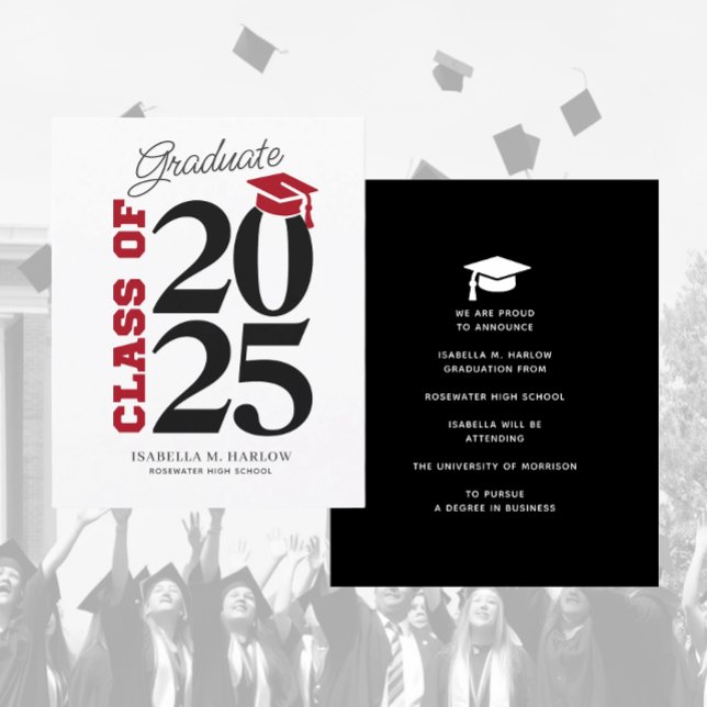 Budget Graduate 2025 Red Black Announcement (Creator Uploaded)