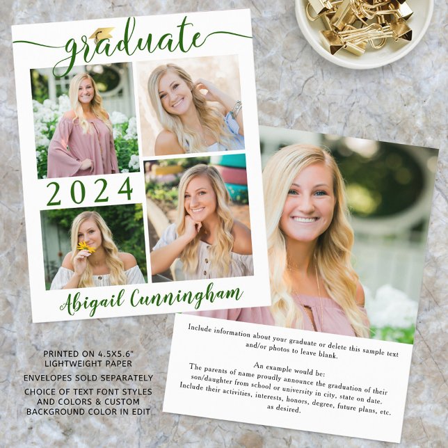 Budget Graduate Announcement Green Script (Creator Uploaded)