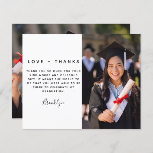 BUDGET Graduate Graduation Photo Thank You Card