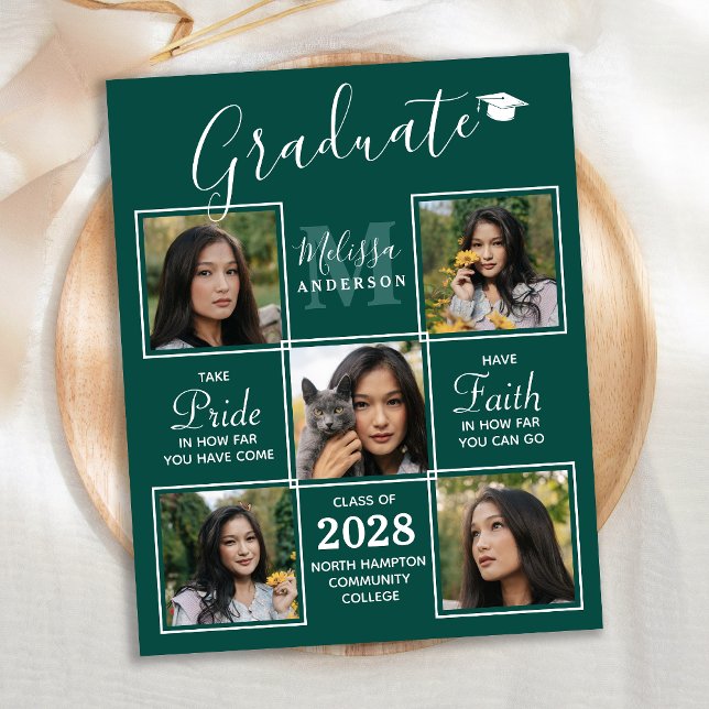 Budget Graduation 5 Picture Graduate Announcement  (Creator Uploaded)