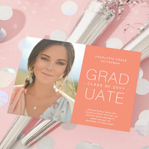 Budget Graduation Announcement Photo Minimalist Flyer