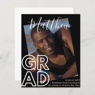 BUDGET Graduation Announcement PHOTO Modern Class