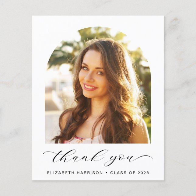 Budget Graduation Arch Photo Thank You (Front)