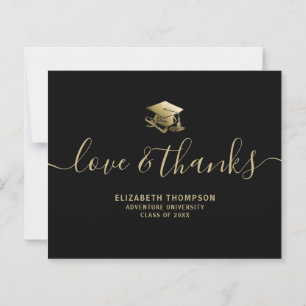 Budget Graduation Gold Love Thanks Black Thank You