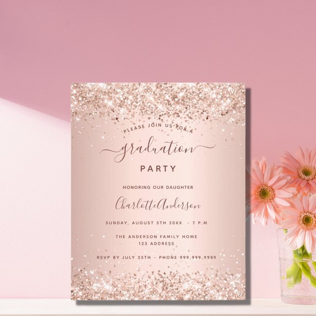 Budget graduation party rose gold glitter 2024 (Creator Uploaded)