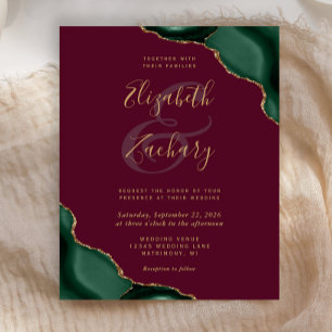 Budget Green Agate Corners Burgundy Wedding