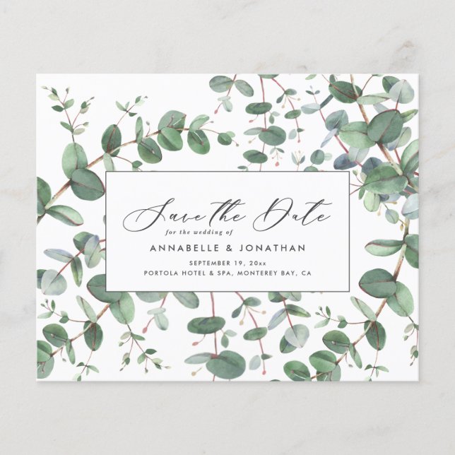 budget green Eucalyptus botanical foliage modern  Flyer (Front)