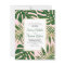 BUDGET Green tropical leaves wedding invitation