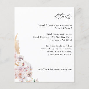 Budget Greenery Boho Tropical Floral Details Flyer