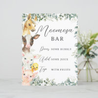 Budget Greenery Farm Animals Baby Moomosa Bar Sign
