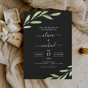 Budget Greenery Rustic Simple Elegant Wedding Flyer