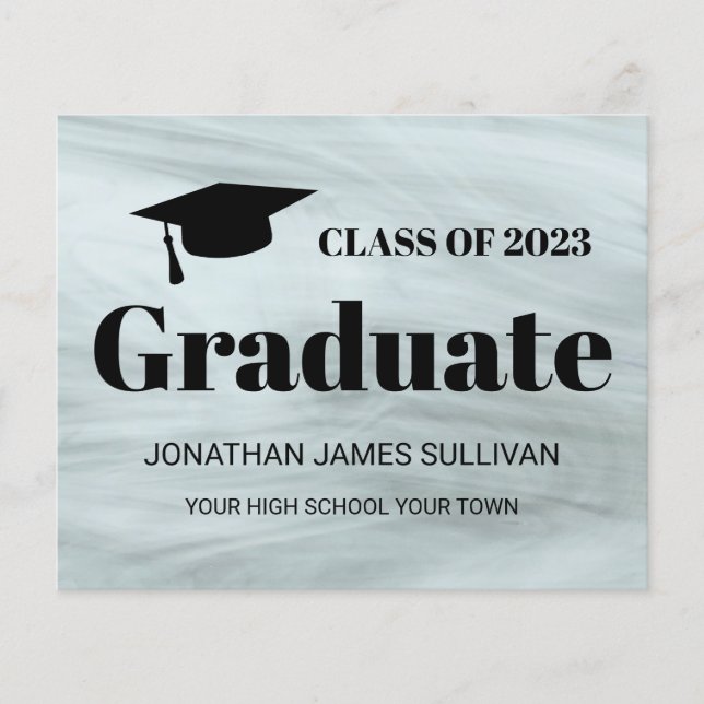 Budget Grey 2022 Graduation Announcement (Front)