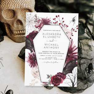 Budget Halloween Autumn Fall Dark Wedding Flyer