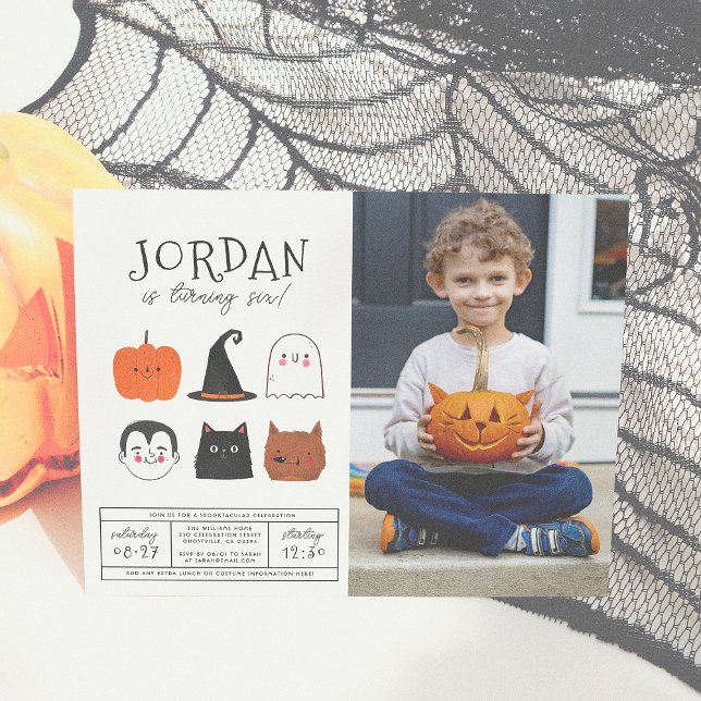Budget Halloween Friends Modern Boy Birthday Photo (Creator Uploaded)