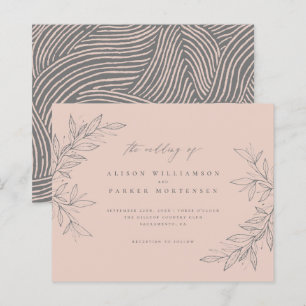 Budget Hand-drawn Greenery Blush Botanical Wedding