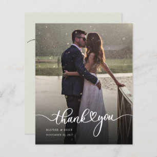 Budget Hand-Lettered Wedding Photo Thank You