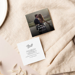 Budget Hand-Lettered Wedding Photo Thank You Card