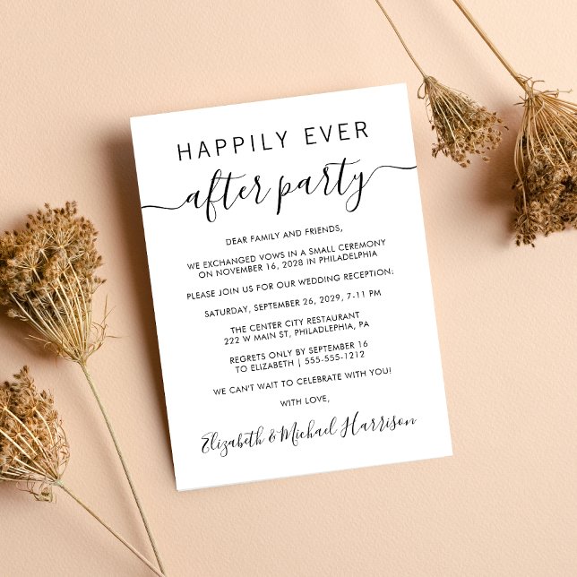 Budget Happily Ever After Party Wedding Invitation (Creator Uploaded)