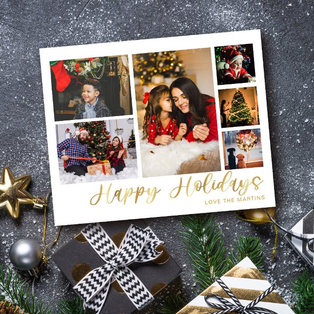 Budget Happy Holidays Gold 6 Photo Flyer (Creator Uploaded)