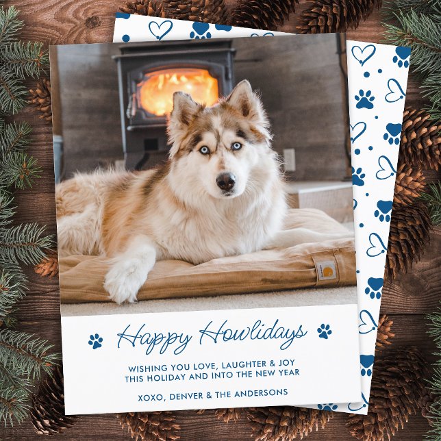 Budget Happy Holidays Personalised Dog Pet Photo (Creator Uploaded)