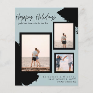 Budget Happy Holidays Photo Cards Abstract Modern