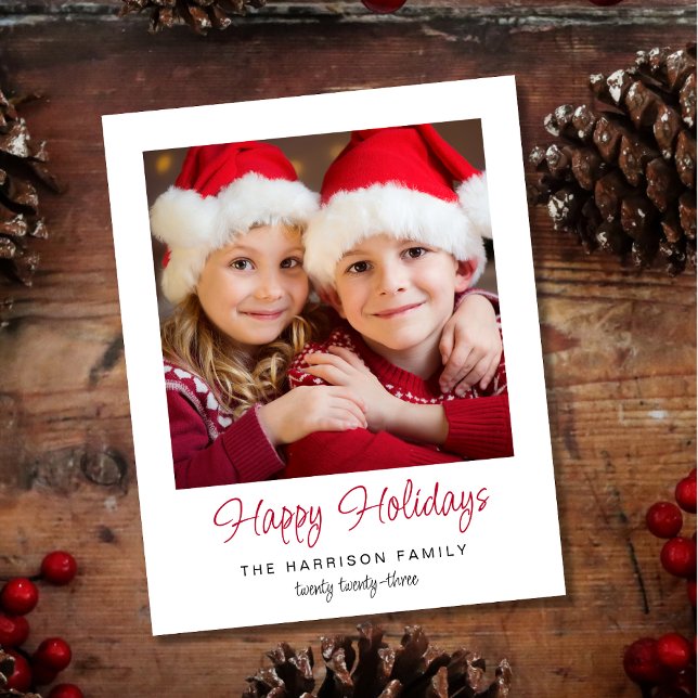 Budget Happy Holidays Photo Holiday Card (Add a personal touch to your holiday wishes by featuring your favorite family photo)