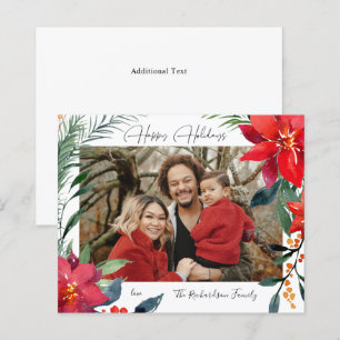 Budget Happy Holidays Poinsettia Photo