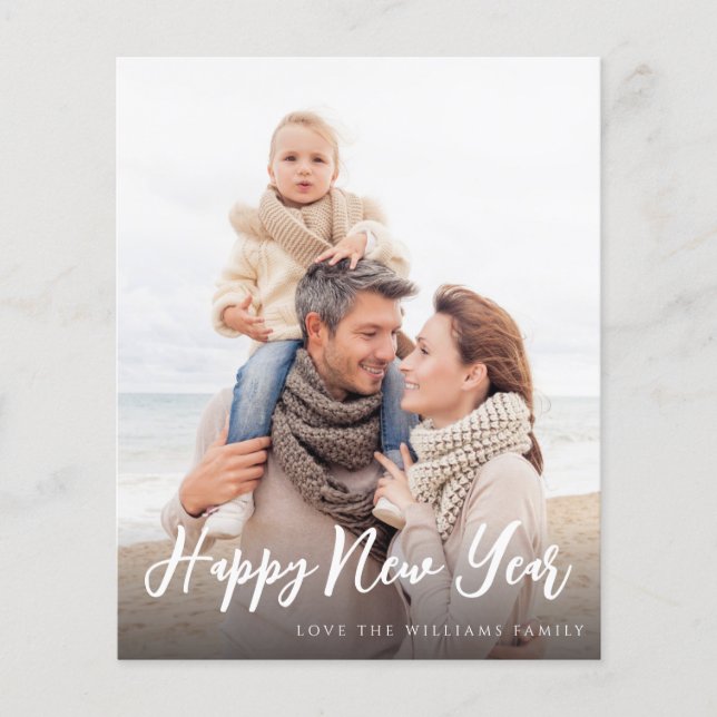 Budget Happy New Year Minimalist Chic Photo 4 Vert Flyer (Front)