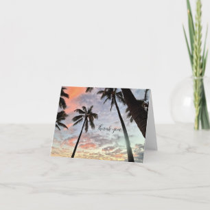 Budget Hawaiian Sunset Thank You Card