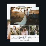Budget Heart Script Photo Wedding Thank You<br><div class="desc">Script calligraphy with heart.</div>