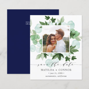 BUDGET Hedera Green Ivy Navy Photo wedding