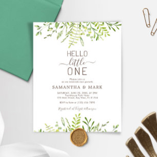 Budget Hello Little One Baby Shower Invitation