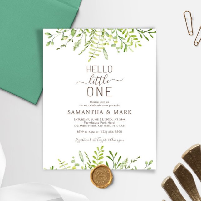 Budget Hello Little One Baby Shower Invitation (Creator Uploaded)