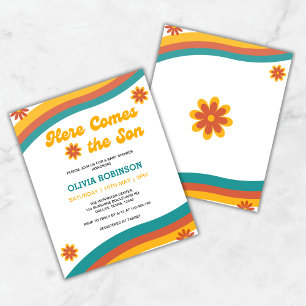Budget Here Comes the Son Baby Shower Invitation