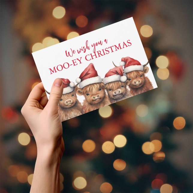 Budget Highland Cow Christmas Card (Creator Uploaded)