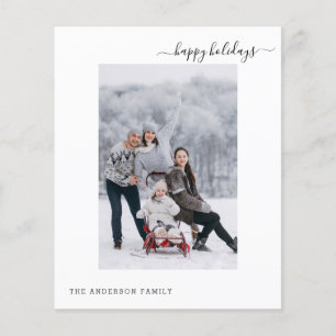 Budget Holiday 2 Photo Modern Minimal 2024 Card
