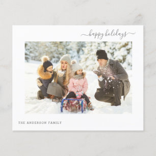 Budget Holiday 2 Photo Modern Minimal 2024 Card